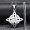 201 Stainless Steel Trinity Knot Pendant Necklaces for Men Women, Non-Tarnish, Stainless Steel Color, 23.43 inch(59.5cm)