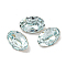 Glass Rhinestone Cabochons, Pointed Back & Back Plated, Faceted, Oval, Indian Sapphire, 6x4x3mm