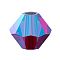 Preciosa® Crystal Beads, Czech Crystal, Bicone(451 69 302 Rondelle), 90090 20000 Siam AB 2x, 6mm, Hole: 1mm