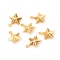 304 Stainless Steel Charms, Star, Golden, 15x12.5x4mm, Hole: 1mm