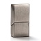 Tarnish Resistant 304 Stainless Steel Magnetic Clasps with Glue-in Ends, Rectangle, Stainless Steel Color, 23.5x13.5mm, Hole: 6.5x11.5mm