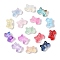 Transparent Spray Paint Glass Beads, Bowknot, Mixed Color, 9.5x14x6.5mm, Hole: 1mm