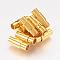 Brass Locking Tube Magnetic Clasps, Column, Golden, 15x6mm, Hole: 4mm