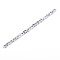 Opaque Acrylic Twisted Chain, Curb Chain, Quick Link Chains, Unwelded, Creamy White, 13.5x10x2.5mm, 39.37 inch(1m)/strand