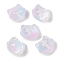 Transparent Spray Paint Glass Beads, Cat, Thistle, 12.5x14x11mm, Hole: 1.4mm