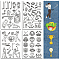 4 Sheets 11.6x8.2 Inch Stick and Stitch Embroidery Patterns, Non-woven Fabrics Water Soluble Embroidery Stabilizers, Golf, 297x210mmm