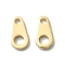 Brass Chain Tabs, Chain Extender Connectors, Cadmium Free & Nickel Free & Lead Free, Real 18K Gold Plated, 7x3mm, Hole: 1.5mm and 0.5mm