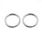 Tarnish Resistant Original Color 304 Stainless Steel Split Key Ring Clasps for Keychain Making, Stainless Steel Color, 28x1.6mm