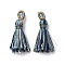 Polyester Tassel Pendants, Dark Slate Gray, 36~36.5x6~7mm, Hole: 3x5mm
