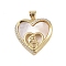 Brass Micro Pave Clear Cubic Zirconia Pendants, Cadmium Free & Lead Free, with Shell Charms, Mother's Day Collection, Real 18K Gold Plated, Heart, 21.5x21x3.5mm, Hole: 3.5x4mm