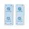 PU Leather Labels, Handmade Embossed Tag, with Holes, for DIY Jeans, Bags, Shoes, Hat Accessories, Rectangle, Light Sky Blue, 51x21x1.5mm, Hole: 1.8mm