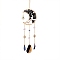 Moon and Devil Eye Wire Wrapped Hanging Ornaments, with Natural Agate and Glass Sun Catcher, for Home Wall Hanging Decor, 390mm