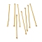 Ion Plating(IP) 304 Stainless Steel Connector Charms, Bar Links, Real 18K Gold Plated, 35x2x1mm, Hole: 1mm