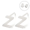 Hypoallergenic Bioceramics Zirconia Ceramic Stud Earrings, No Fading and Nickel Free, Alphabet, Letter Z, 7x5mm