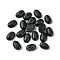 Synthetic Turquoise Cabochons, Dyed, Oval, Black, 6x4x2~2.5mm