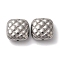 Non-Tarnish 304 Stainless Steel Beads, Square, Stainless Steel Color, 14x14x8mm, Hole: 1.2mm