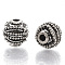 Tibetan Style Alloy Beads, Cadmium Free & Lead Free, Pine Cone, Antique Silver, 10x10mm, Hole: 2.5mm, about 350pcs/1000g