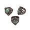 Natural Green Aventurine Retro Finger Rings, Adjustable Brass Rings for Women, 25.5mm, Inner Diameter: 19mm