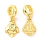 Brass European Dangle Charms, Large Hole Pendants, Lead Free & Cadmium Free, Insect Charm, Real 18K Gold Plated, 20.5mm, Hole: 4mm