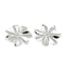 Brass Bead Caps, Flower, Platinum, 25.5x26.5x2mm, Hole: 1.8mm