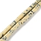 Imitation Dalmatian Porcelain Beads Strands, Cloumn, Light Goldenrod Yellow, 13~13.5x4~5mm, Hole: 1mm, about 29pcs/strand, 14.88''(37.8cm)