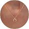 Brass Pendant Necklaces for Women, Golden, Double Horn, 17.72 inch(45cm)