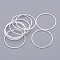 Brass Linking Rings, Ring, Lead Free & Nickel Free & Cadmium Free, Silver, 25x1mm