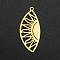 201 Stainless Steel Pendants, Laser Cut, Eye with Sun, Golden, 35x15x1mm, Hole: 1.5mm