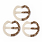 Acrylic Slide Buckles, Webbing Belts Buckles, Clothing Decorations, Two Tone, Geometry, Sienna, 51.5x54.5x3mm