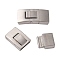 Non-Tarnish 304 Stainless Steel Bayonet Clasps, Rectangle, Stainless Steel Color, 25x13mm, Hole: 10x3mm