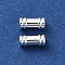 Brass Beads, Column, Cadmium Free & Lead Free, 925 Sterling Silver Plated, 8.5x4mm, Hole: 2mm