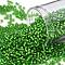 TOHO Round Seed Beads, Japanese Seed Beads, (27F) Silver Lined Frost Peridot, 11/0, 2.2mm, Hole: 0.8mm, about 5555pcs/50g