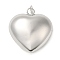 Rack Plating Brass Pendants, Cadmium Free & Lead Free, with Jump Ring, Puffed Heart Charms, Platinum, 27.5x25.5x13mm, Hole: 3mm