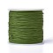 Round String Thread Polyester Fibre Cords, Dark Olive Green, 0.8mm, about 109.36 yards(100m)/roll