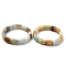 Natural Flower Amazonite Bead Stretch Bracelets for Women Men, Bamboo, Inner Diameter: 2-3/8 inch(6.15cm), Bead: 10.5~11x16.5~17.5x6.5~7mm
