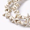 Synthetic Turquoise Beads Strands, Dyed, Starfish/Sea Stars, White, 13.5~14x13.5~14x4.5mm, Hole: 1mm, about 36~40pcs/strand, 14~14.5 inch