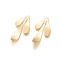 Rack Plating Brass Pendants, Long-Lasting Plated, Leaf, Golden, 35.5x17x0.5mm, Hole: 1.5mm