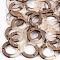 Resin & Walnut Wood Links connectors, Ring, WhiteSmoke, 28x3mm, Hole: 1.8mm