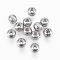 Tarnish Resistant 201 Stainless Steel Beads, Round with Vertical Stripes, Stainless Steel Color, 4x3mm, Hole: 1.2mm