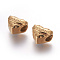 304 Stainless Steel Beads, Large Hole Beads, Ion Plating (IP), Heart with Word Daughter, Golden, 12x15x11.3mm, Hole: 5.5mm