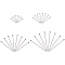 PandaHall Elite 500 pcs 18/20/25/30/35mm Stainless Steel Ball Head Pins Ball Headpins Ball Pins for DIY Jewelry Making, Stainless Steel Color