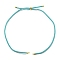 Nylon Cords Necklace Making, with Golden Brass Findings, Long-Lasting Plated, Dark Turquoise, 22~22.8 inch(56~58cm), Hole: 1.7mm