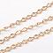 Ion Plating(IP) 304 Stainless Steel Curb Chains, Soldered, Twisted Chains, for Jewelry Making, Golden, 4x2x0.4mm