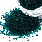 15/0 Transparent Czech Glass Seed Beads, Round, Teal, 1.5x1mm, Hole: 0.5mm, about 500g/bag