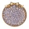 50Pcs 1 Set Glass Beads, Transparent, Round, Faceted, Medium Purple, 9.5~10x9mm, Hole: 1.6mm
