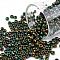 TOHO Round Seed Beads, Japanese Seed Beads, (508) High Metallic Iris Olivine, 8/0, 3mm, Hole: 1mm, about 1110pcs/50g