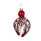 Handmade Silver Foil Lampwork Big Pendants, with Gold Sand, Crab Legs, FireBrick, 58~60x27~30x12~13mm, Hole: 6.5~7x6~6.5mm
