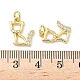 Латунные микропаве прозрачные подвески с фианитом KK-H076-19G-3