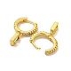 Серьги-кольца из латуни с микропаве из кубического циркония EJEW-C088-28G-01-2