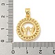 Латунные микропаве прозрачные подвески с фианитом KK-U007-01G-07-3